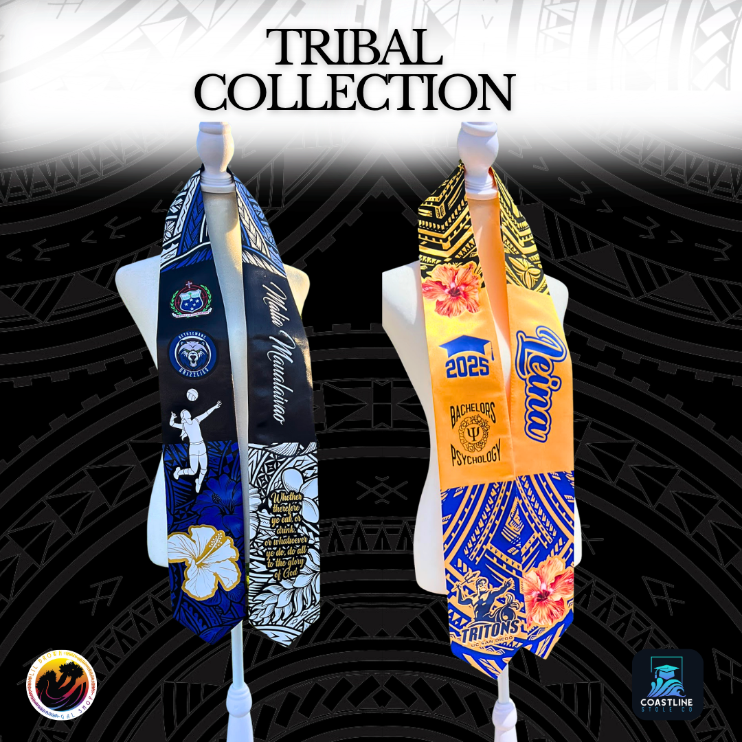 POLY Tribal PREMIUM COMMERCIAL GRADE VINYL Graduation Stoles