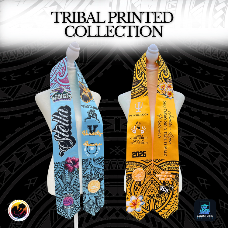 POLY Tribal PREMIUM DTF PRINTED Graduation Stoles
