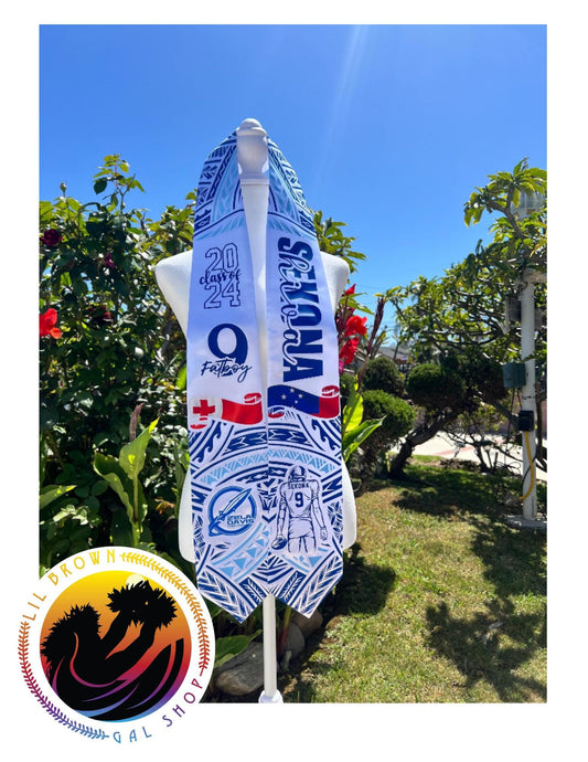 Graduation Stole - Flowers - High School | College - Custom, Band, Track, Yearbook, Sports, Cheerleader, Football