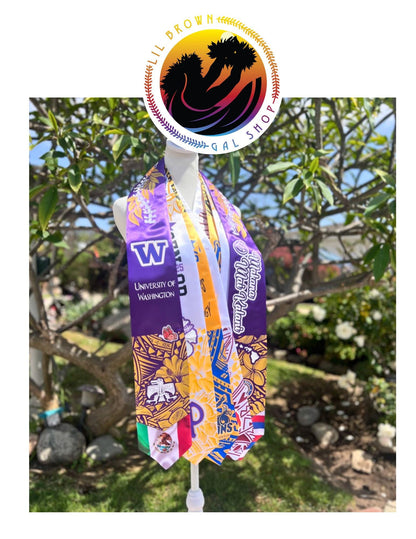 Tribal AROHA Graduation Stole - Cultural Flags | Sports | Honors - Polynesian Inspired - High School | College