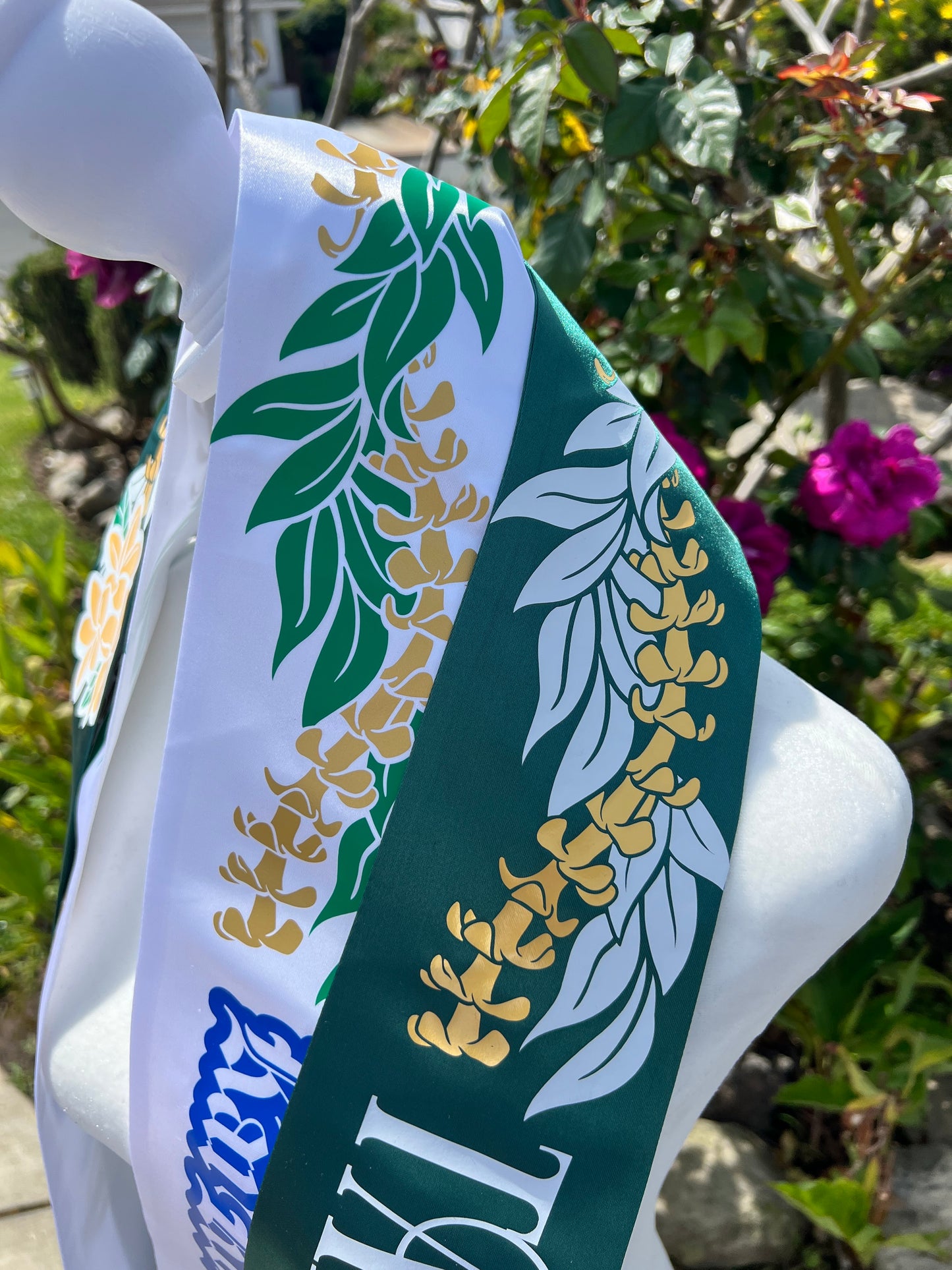 Tribal MAILE LEI Graduation Stole - Cultural Flags | Sports | Honors - Polynesian Inspired - High School | College