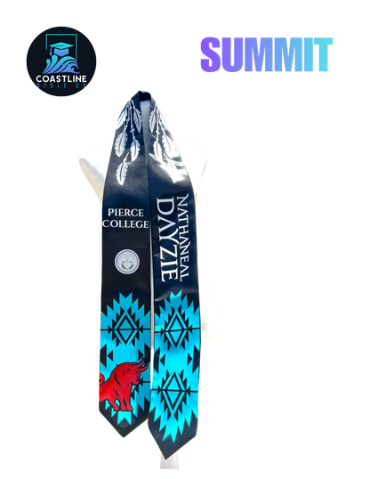 Native American SUMMIT - Graduation Stole - Custom - High School | College Sports Track Volleyball Football Soccer