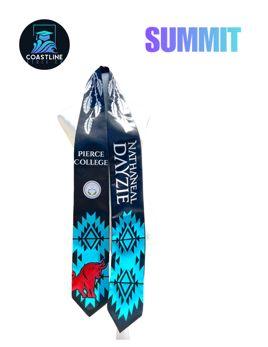 Native American SUMMIT - Graduation Stole - Custom - High School | College Sports Track Volleyball Football Soccer